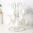 thumbnail image 3 of Cup Drying Rack 8 Cup Hooks Dryer Contemporary Mug Tree Mug Holder Iron Bar Decor Stand for Desktop Kitchen Storage Bottles Drinkware Home, 3 of 8