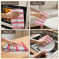 thumbnail image 5 of 4 Pcs Funny Kitchen Towels,Red and Green Christmas Pattern Microfiber Dish Towels,Kitchen Tea Towels,Kitchen Towel Set (18" X 26"), 5 of 7