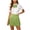 AA-Green, variant on Laides Skirt Set School Uniform 2 Piece Outfits High Waist Pleated Skirt with Bow Cute Streetwear Purple S