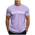 thumbnail image 3 of jobturf Mens Shirts Athletic Workout Short Sleeve Tops Soft Comfy Lightweight Blouses Summer Fashion Letter Printed Basic Tees M-XXXL, 3 of 6