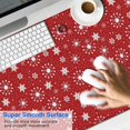 thumbnail image 2 of Long Mouse Pads for Desk,Red Christmas Snowflake Pattern Desk Mats on Top Of Desks, Desk Mouse Pad Extra Large with 3mm Non-Slip Base and Stitched Edge for Gaming,Office,Work,Home 47.3x23.6in, 2 of 5