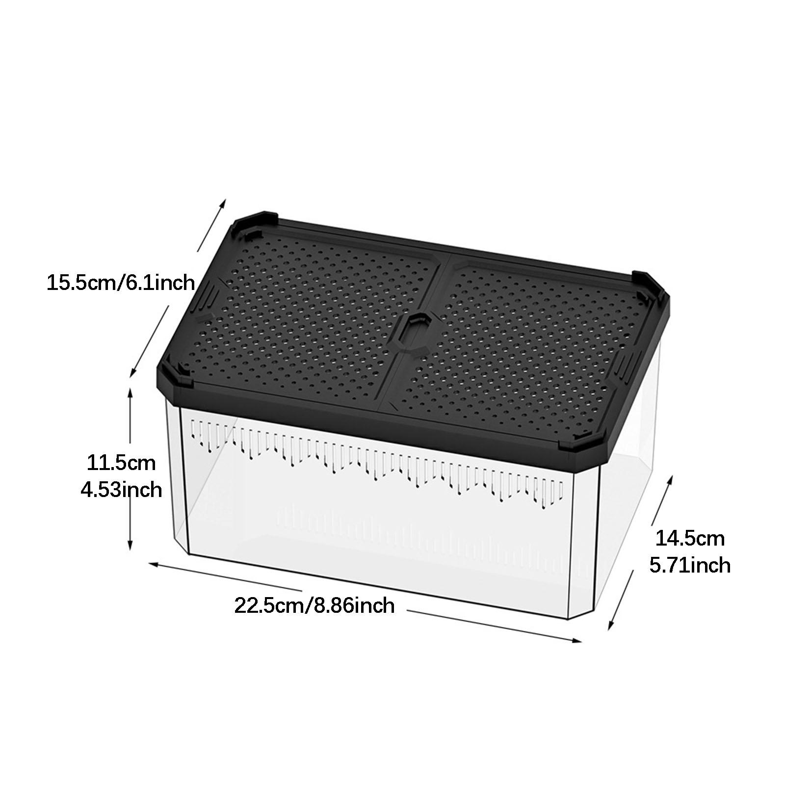 Reptile Terrarium Enclosure Breeding Box Clear PC Material Sliding Door for Small Pet Owners and Animal Lovers