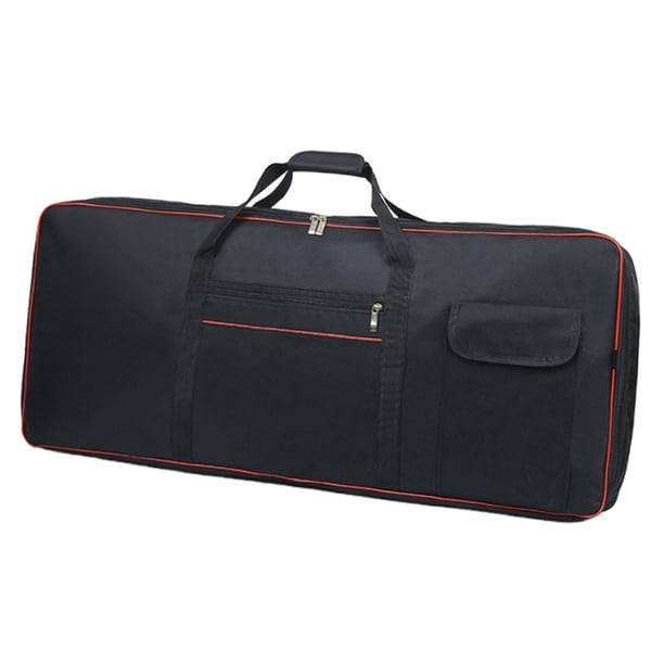 Estuche para teclado de 61 teclas, mochila portátil fabricada Oxford negra impermeable, bolsa de transporte para instrumentos musicales, ideal