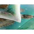 thumbnail image 3 of Ambesonne Ocean Quilted Coverlet 3 Pcs, Sea Turtles Underwater, Queen Size, Green Brown, 3 of 4