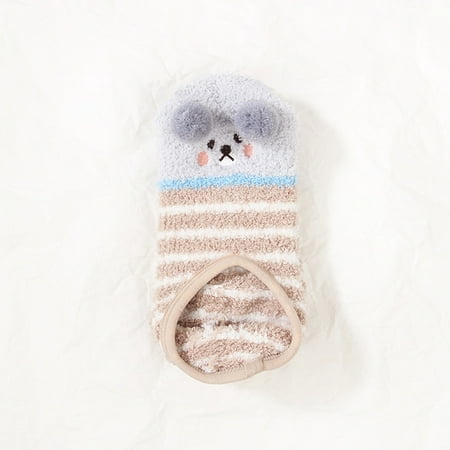 

Wolfast Promotion Women Non-Slip Silica Gel Coral Fleece Socks Thicken Keep Warm Floor Socks