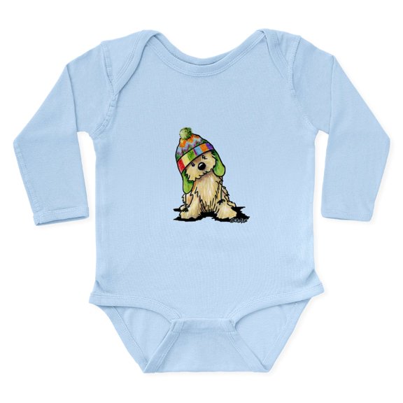 CafePress - Kiniart Winter Cairn Long Sleeve Infant Bodysuit - Long Sleeve Cotton Baby Bodysuit