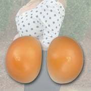Beauty Form -Silicone Mastectomy Prosthesis Concave Bra Enhancer Insert 1-1.5 Cup Size- Beige XLarge