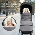 thumbnail image 2 of Momcozy Stroller Footmuff Universal | Easily Attaches to Most Strollers | Ultra-Plush,Weather-Proof | Deluxe Warm Stroller Bunting Bag | Extendable Stroller Cover for Winter | Adjustable Buckle,Gray, 2 of 6