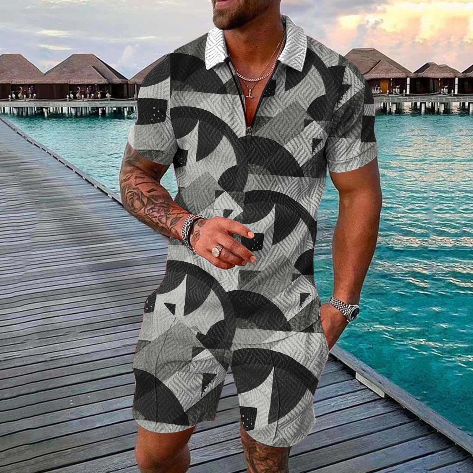 8QIDA Mens Suit Jacket 48 Mens Short Sleeve Casual Shirt and