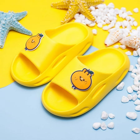 

EQWLJWE Kids Shower Slides Boys Girls Sandals Beach Pool Non-Slip Slippers Water Shoes Girls Slippers Holiday Clearance