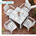 thumbnail image 3 of Mesa De Plastico 75x75 Cm Desmontable Cuadrada BARU gris 6.49 pulg Pido Todo MSA1-BRU, 3 of 5