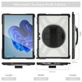 thumbnail image 5 of XYX Case for 13 inch Microsoft Surface Pro 8 (2021 Release), 360 Rotating Heavy Duty Shockproof Cover with Kickstand and Hand Strap (Transparent), 5 of 7