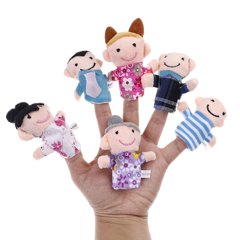 6Pcs Finger Puppets Family Finger Puppets Finger Puppets Rubber Finger