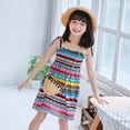thumbnail image 2 of Falda de verano para niñas, vestido de playa sin mangas con flores, bonito y a la moda, 2 of 6