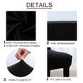 thumbnail image 4 of Stretch Knit Jacquard Chair Cover Short Dining Chair Slipcover Protector Black, 4 of 10