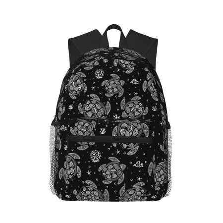Defioc Turtle Pattern Laptop Backpack for Men and Women Casual Backpack Dayback Sports Bookbag for Travel Running Hiking