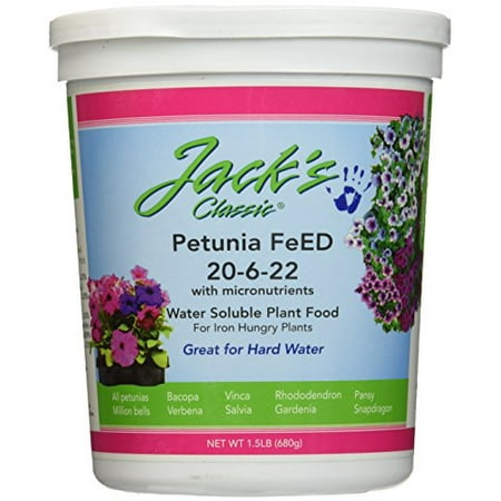 Jack's Classic Petunia Feed 20-6-22 Water Soluble Plant Food, 1.5