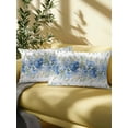 thumbnail image 5 of Outdoor Pillows Waterproof, Blue Spring Floral Throw Pillows with Inserts Included, Hydrangea Eucalyptus Leaves Botanical Indoor Outdoor Decorative Lumbar Pillow for Bed/Couch/Patio 12"x20", 1Pcs, 5 of 8