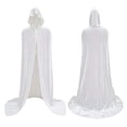 thumbnail image 2 of Odeerbi Teen Boys Girls Halloween Long Hooded Cape Cloak Velvet Solid Color Witch Robe for Party Dress Up, 2 of 5