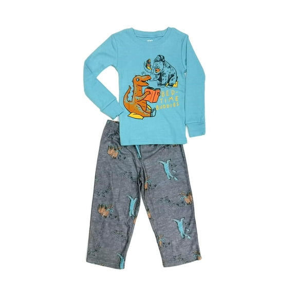 Carter's Toddler Boy's Prehistoric Dinosaur Bedtime Buddies Pajama Set (Size 4T)