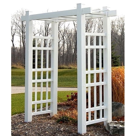 DuraTrel Windsor 72" x 85" White Vinyl Arbor