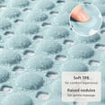 thumbnail image 2 of OTHWAY Non Slip Bath Tub Shower Mat with Suction Cups, Drain Holes, Bathtub Floor Liner Mats for Inside Shower Bathroom, Machine Washable, Soft on Feet, 35x16 Inch (Light Blue), 2 of 8
