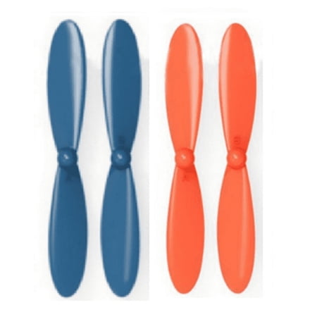 HobbyFlip Blue Orange Propeller Blades Propellers Props Compatible with Hubsan X4 H107C