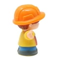 thumbnail image 2 of Replacement Part for Collectible Fisher-Price Little People Construction Site Dumptruck Playset GKR56 - Replacement Construction Worker Dump Truck Driver Figure Orange Hardhat Mustache, 2 of 6