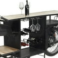thumbnail image 5 of DecMode Rustic Black Metal Racer Style Motorcycle Bar, 105"W x 38"H, 5 of 21