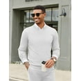 thumbnail image 4 of COOFANDY Men Casual V Neck Sweater Ribbed Knit Slim Fit Long Sleeve Pullover Top, 4 of 7