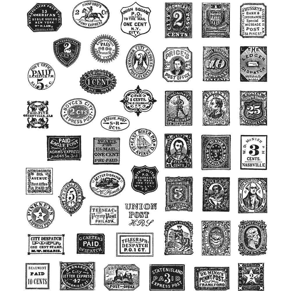 Tim Holtz Cling Stamps 7"X8.5"Stamp Collector