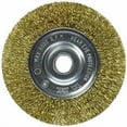 thumbnail image 2 of New 4" Crimped Brass Flat Wire Wheel Brush For Bench Grinders W / 5/8" Arbor, 2 of 2