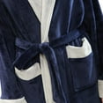 thumbnail image 6 of Women's Long-sleeved Thick Flannel Robe With Hood Winter Warm Plus Velvet Pajamas, 6 of 7