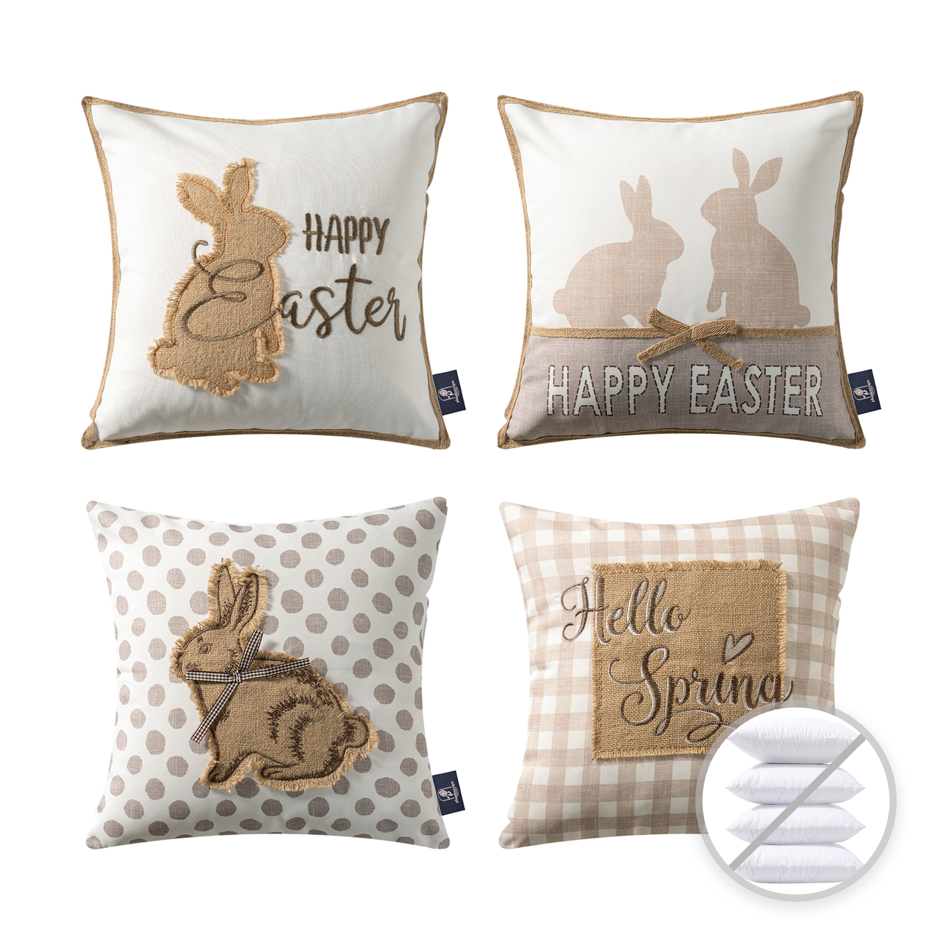 Easter Pillow Covers 18x18 Set Of Easter Pillow Case Rabbit