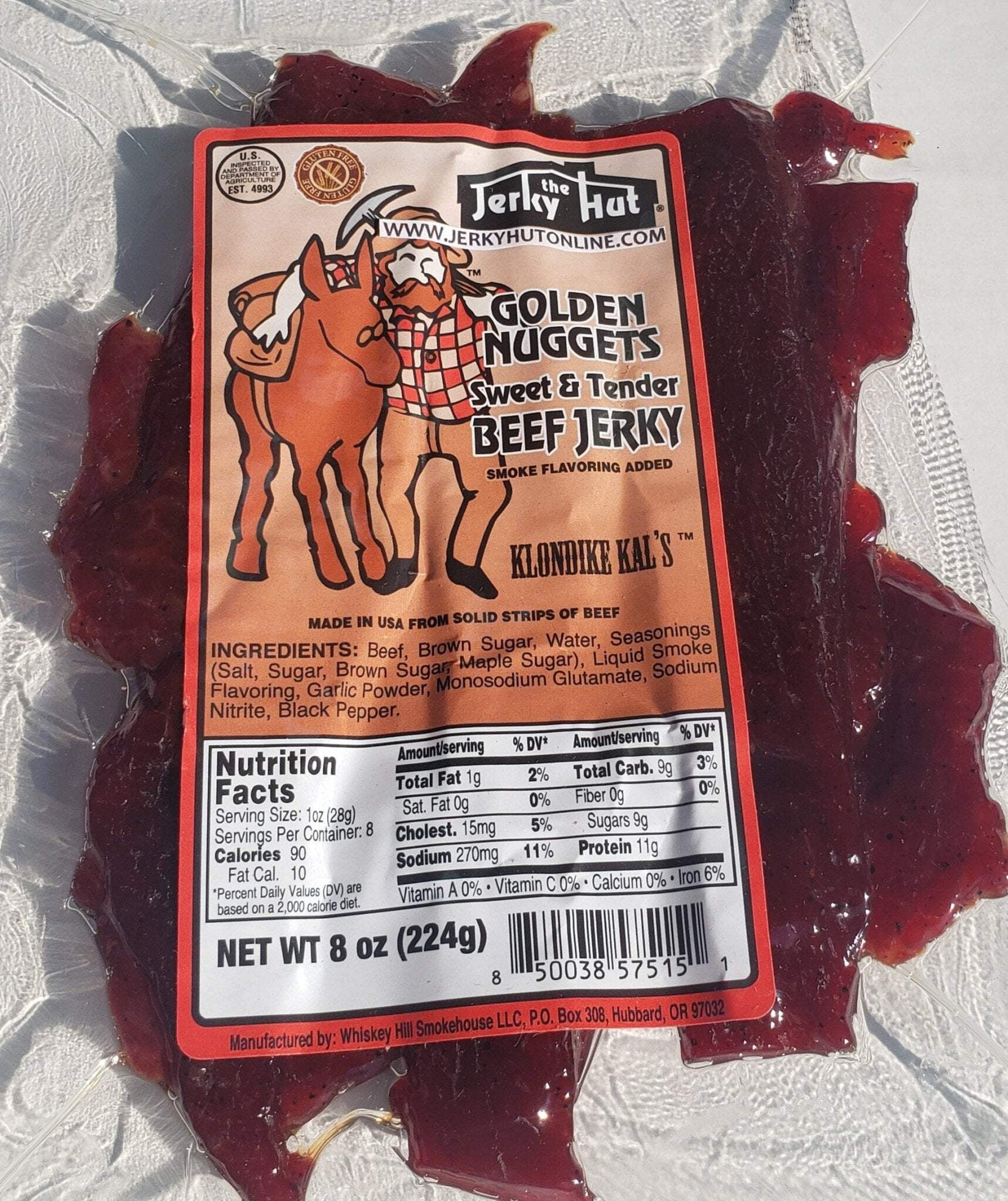Jerky Hut | Golden Nugget (Sweet and Tender) Gluten-Free (8 oz)