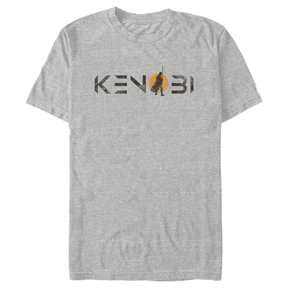 Men's Star Wars: Obi-Wan Kenobi Vintage Silhouette Kenobi Sunset Graphic Tee Athletic Heather X Large