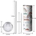 thumbnail image 7 of Rainbow 20 Oz Skinny Tumbler with Lid and Straw - Double Wall Vacuum Coffee- Insulated Travel Coffee Mug, 7 of 7