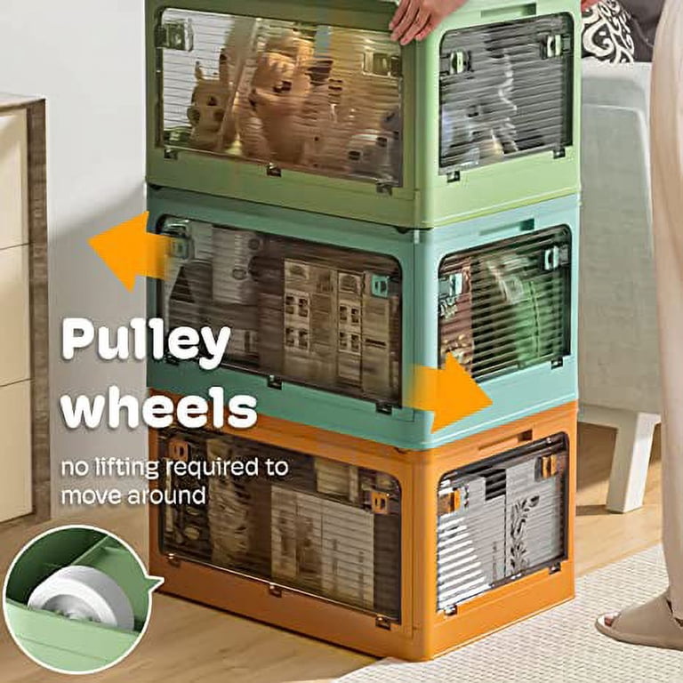 WYZworks Large Collapsible Storage Bins with 5-Door Access
