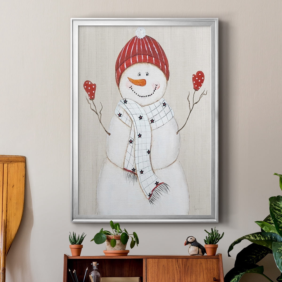 Festive Snowman III Premium Classic Framed Print - Ready to Hang