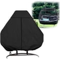 thumbnail image 3 of Oslimea Funda para silla colgante de huevo, duradera, ligera, impermeable, con cremallera, se adapta a la mayoría de sillas de columpio al aire libre, protector contra el polvo (75" x 45", negro), 3 of 7