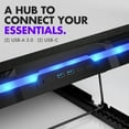 thumbnail image 4 of Gaming Laptop Cooling Pad with USB Hub - Boost Performance, Stay Comfortable - RGB Laptop Cooler Stand with Adjustable Height & Fan Speed, RGB, USB (C + A) Hub, for 15.6" - 19" Laptops, 4 of 4