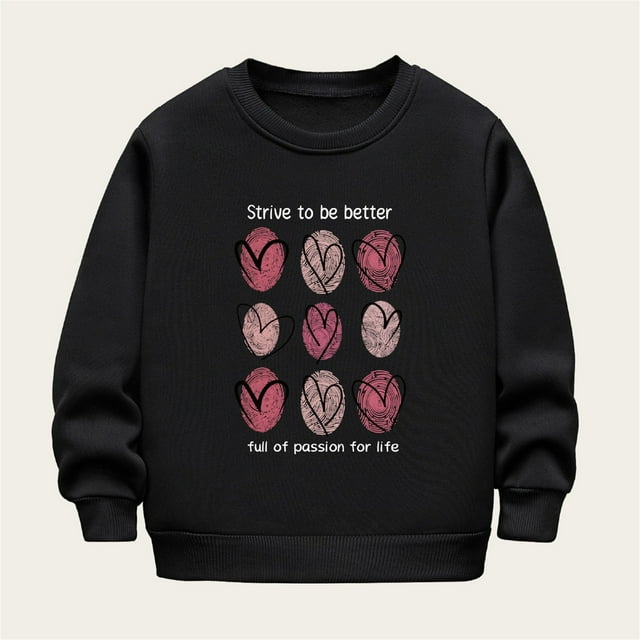 Cowsor Chandail de la Saint-Valentin pour Femmes Mignon avec Cœur Graphique Manches Longues Décontracté Col Rond chandail