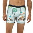 thumbnail image 2 of Xecao Animals Riding Across The Sky Print Boxer Briefs for Men's Stretch Moisture-Wicking Underwear, Mid-Rise Classics breathable fabric, 2 of 7