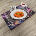 thumbnail image 2 of Ambesonne Purple Place Mats Set of 4, Death Moth Space Mandala, Standard Size, Black Mustard Quartz, 2 of 5