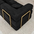 thumbnail image 5 of 108" Modular Sectional Sofa with L-Shape Chaise, Boneless Cloud Couch with Deep Seat, Sponge Compression Sofas No Assembly Required, Modern Sofa Fold-Out Sofa Bed, With Removable Backrest (Black), 5 of 10