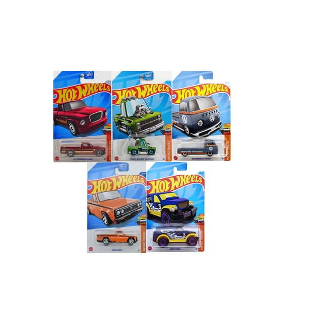 Colección Hot Wheels Hot Trucks de autos fundidos a presión, paquete de 5