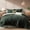 Deep Forest, variant on Queen Size 7 Piece Bed in a Bag, Prewashed Soft Comforter Set, Classic Solid Color All-Season Bedding