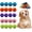 Multicolor, variant on Magicorange Tennis Balls for Dogs with Mesh Bag for Gentle Chewers, 2 Inch Small Ball, 20 Pack, Multicolor