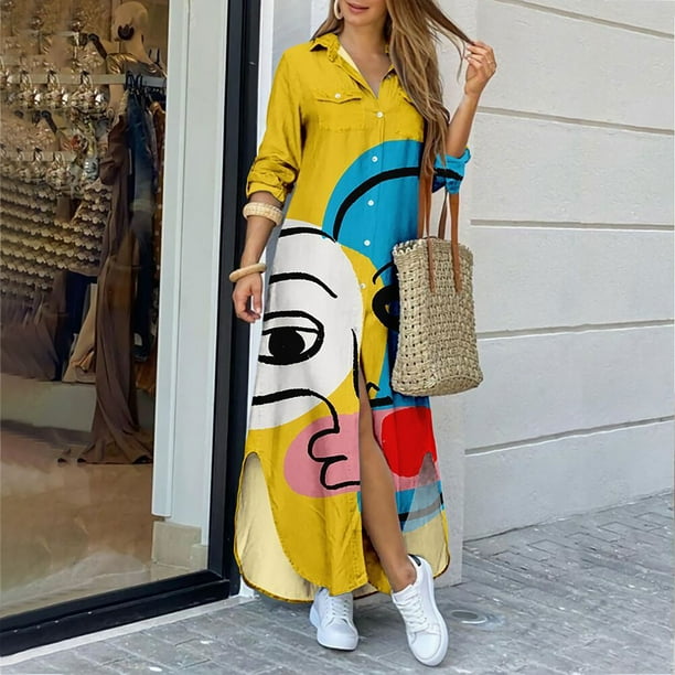 Yellow summer hot sale long dress