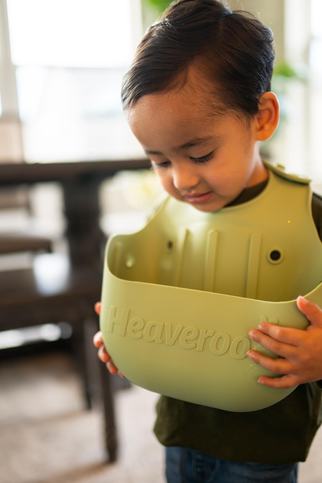 Heaveroo Silicone Vomit Bib, America's 1st Safety Compliant Vomit Bib, XL Bucket Design to Catch Vomit and other Messes